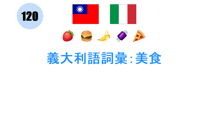 義大利語詞彙：美食